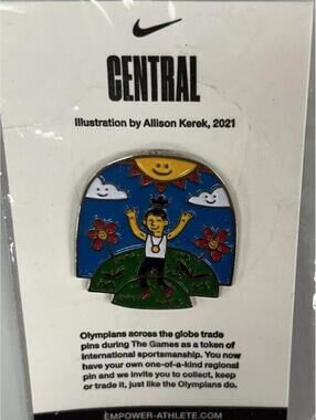 Nike Central Olympian Trading Pin - Illustration by Allison Korek 2021